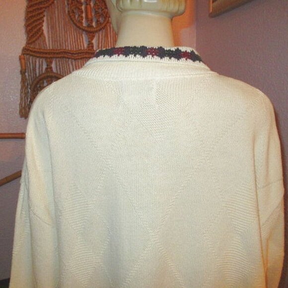 Vtg Cypress Links Men's Knit Golf Sweater Size XXL Textured Embroidered Dad USA - Picture 10 of 12